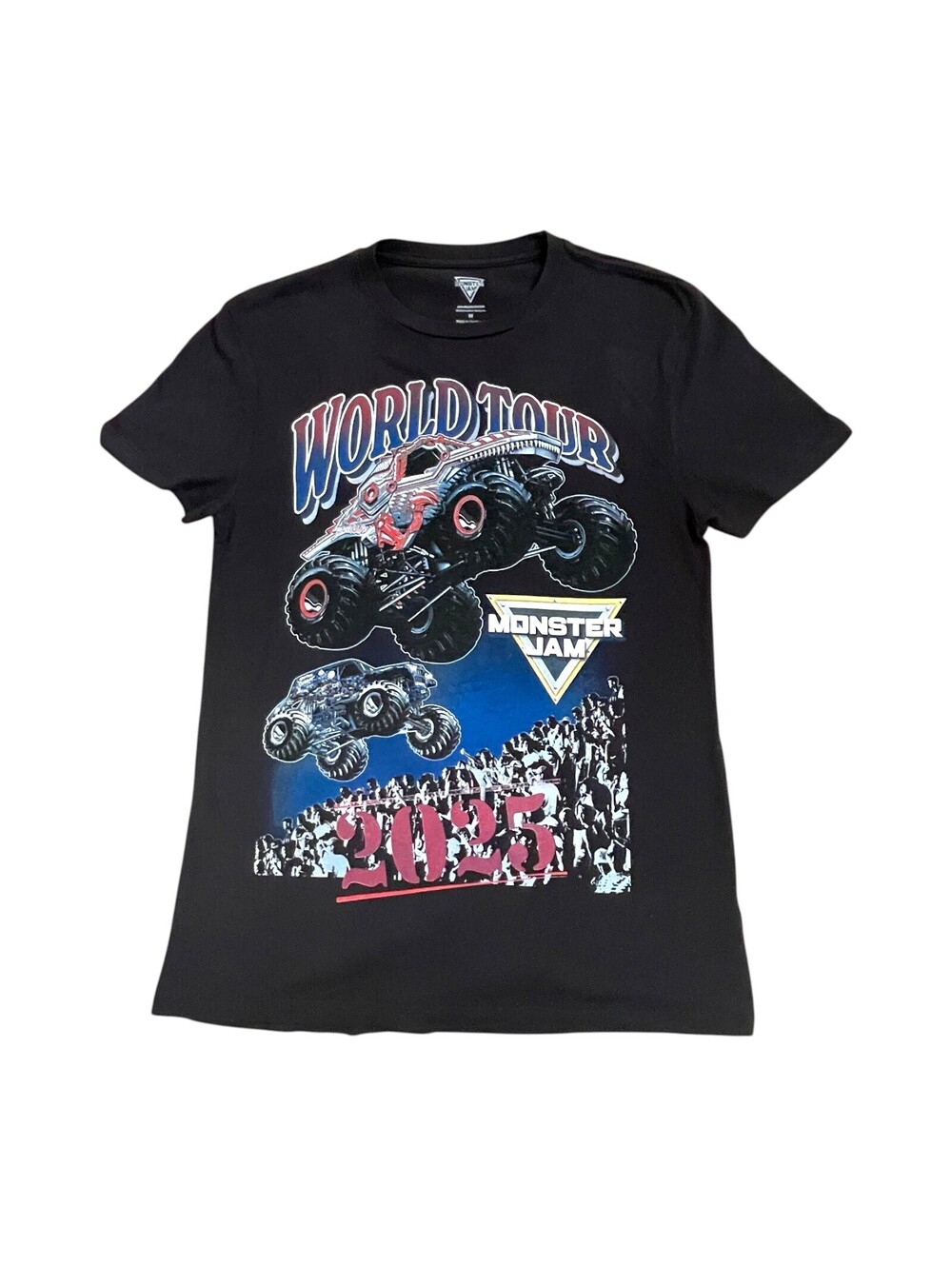 Monster Jam World Tour 2025 Men's MED T-Shirt Monster Trucks